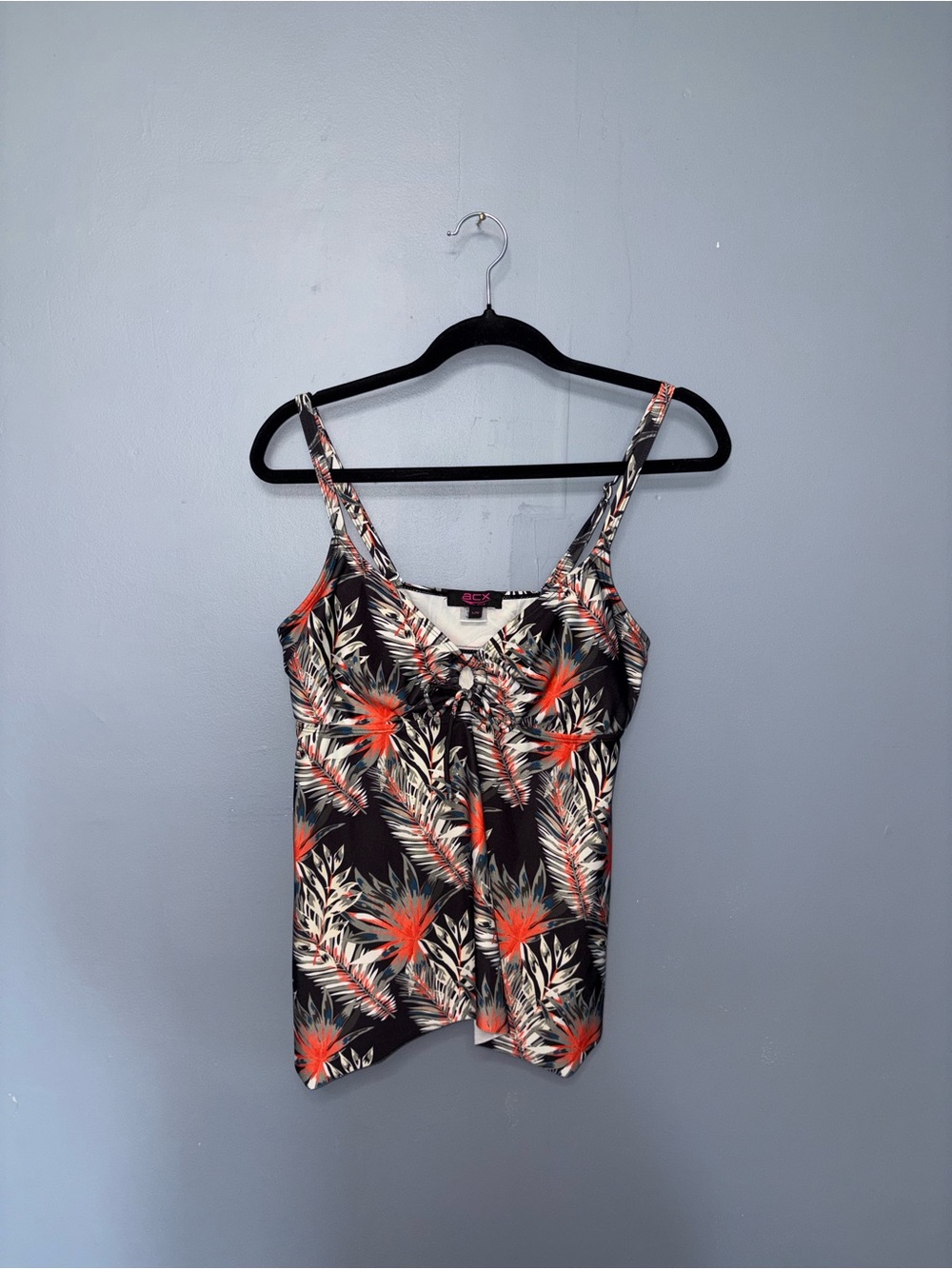 ACX | Black Printed Swim Top